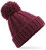 Beechfield CB480 Cable Knit Melange Beanie - Burgundy - One Size