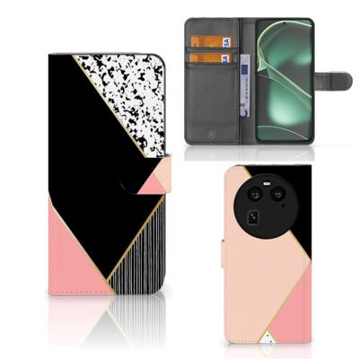 OPPO Find X6 | Book Case | Zwart Roze Vormen