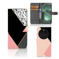OPPO Find X6 | Book Case | Zwart Roze Vormen