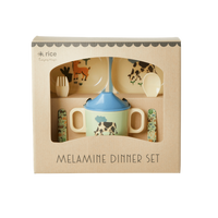 Rice - Melamine Baby Dinner Set in Gift Box Blue - thumbnail