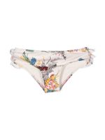 ZIMMERMANN Kids bas de bikini Clover à volants - Tons neutres