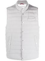 Brunello Cucinelli gilet à design matelassé - Gris