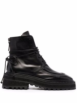 Marsèll bottines en cuir Carro à semelle crantée - Noir