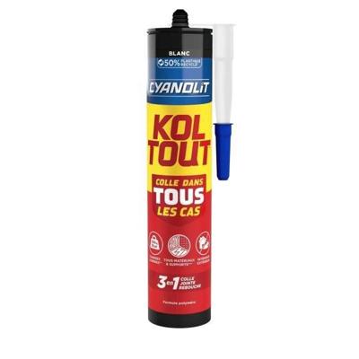 Bevestigings- en afdichtingslijm - CYANOLIT - Wit - 290 ml koker - Multifunctioneel - Sterk en flexibel