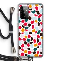 Colored Giraffe: Samsung Galaxy A72 5G Transparant Hoesje met koord