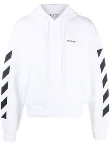 Off-White hoodie à rayures Diag - Blanc