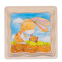 Goki houten lagenpuzzel moestuin, 53st.