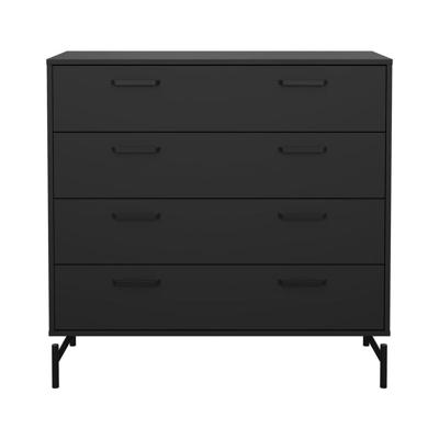 Leen Bakker - Ladekast Canada - Mat - 96x99x40 Cm - Spaanplaat - Zwart - 98.7x95.8x39.8 Cm