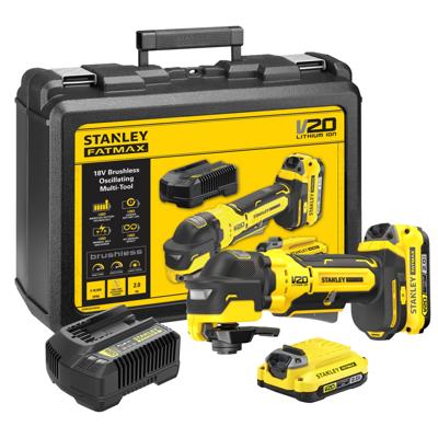 Stanley FATMAX SFMCE510D2K 18V 2x2.0Ah Brushless Accu Multitool | In Koffer - SFMCE510D2K-QW