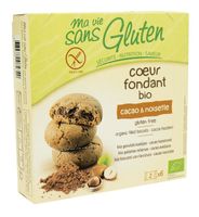 Koekjes met creme choco/hazelnoot glutenvrij bio