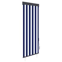VidaXL Rolgordijn voor buiten 60x250 cm blauw en wit