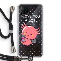 Love You A Lotl: Huawei P40 Lite Transparant Hoesje met koord