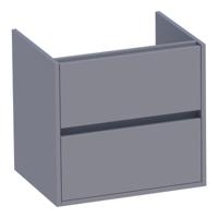 Brauer Adore - Onderkast - 60 cm - met 2 Softclose Lades Greeploos en 1 Sifon Uitsparing - Mat Grijs