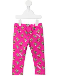 Moschino Kids legging à imprimé ourson - Rose