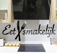 Geniet van uw maaltijd thuis tekst zelfklevende sticker - thumbnail
