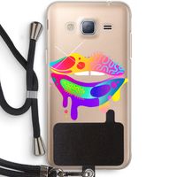 Lip Palette: Samsung Galaxy J3 (2016) Transparant Hoesje met koord