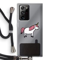 Eenhoorn: Samsung Galaxy Note 20 Ultra / Note 20 Ultra 5G Transparant Hoesje met koord