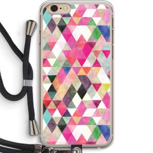 Gekleurde driehoekjes: iPhone 6 PLUS / 6S PLUS Transparant Hoesje met koord