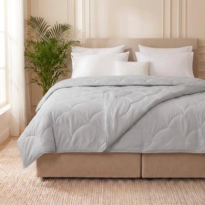 1+1 Gratis Wasbaar Easy Dekbed Zonder Overtrek - Zonder Overtrek - 4 Seizoenen - Grijs - Dekbed-Discounter.nl