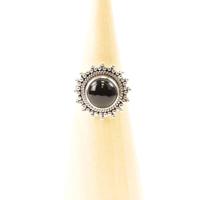 Zilveren Dakini Ring Mt. 6/52 met Zwarte Onyx - thumbnail