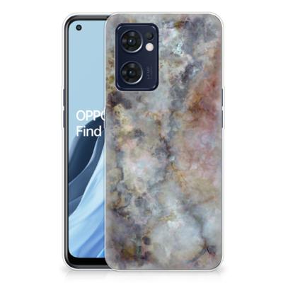 OPPO Reno 7 5G | Find X5 Lite | TPU | Siliconen hoesje | Marmer Grijs