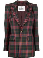 Vivienne Westwood blazer boutonné à carreaux - Rouge