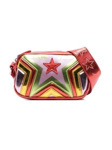 Stella McCartney Kids sac porté épaule métallisé à motif d'étoiles - Rouge