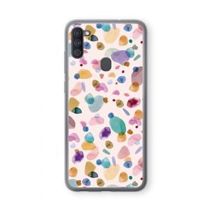 Terrazzo Memphis Pink: Samsung Galaxy A11 Transparant Hoesje
