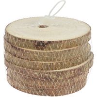 6x stuks houten decoratie boomschijven/boomschijfjes onderzetters D11 cm