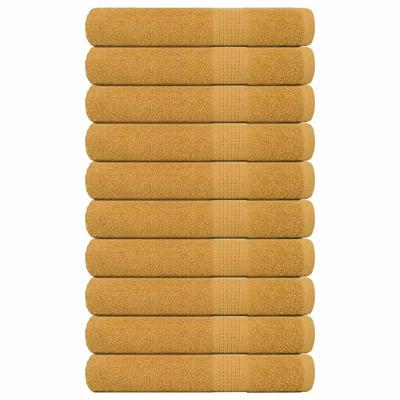 VidaXL Handdoeken 10 st 100x200 cm 360 g/m² 100% katoen goudkleurig