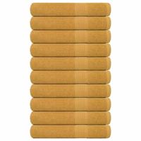 VidaXL Handdoeken 10 st 100x200 cm 360 g/m² 100% katoen goudkleurig
