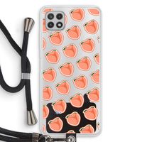 Just peachy: Samsung Galaxy A22 4G Transparant Hoesje met koord