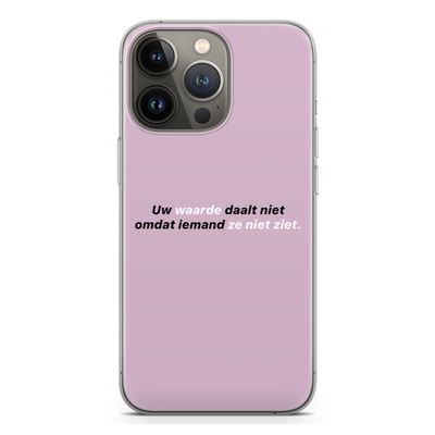 uw waarde daalt niet: iPhone 13 Pro Transparant Hoesje