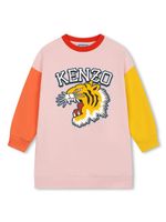 Kenzo Kids robe en coton à logo imprimé - PINK