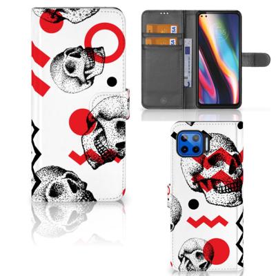 Telefoonhoesje met Naam Motorola Moto G 5G Plus Skull Red