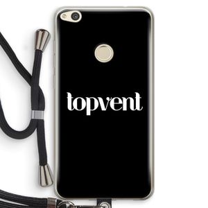 Topvent Zwart: Huawei Ascend P8 Lite (2017) Transparant Hoesje met koord