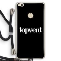 Topvent Zwart: Huawei Ascend P8 Lite (2017) Transparant Hoesje met koord