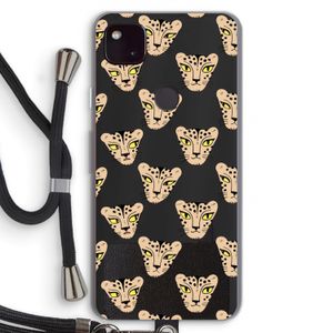 Tijger: Pixel 4a 5G Transparant Hoesje met koord