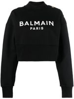 Balmain sweat en coton à logo imprimé - Noir - thumbnail