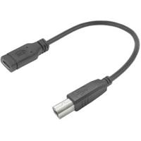 ACT USB Type-C® female naar USB-B 2.0 printer adapterkabel 0.2m