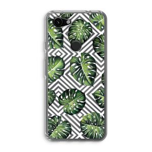 Geometrische jungle: Google Pixel 3a Transparant Hoesje