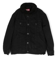 Diesel Kids veste en jean à patch logo - Noir