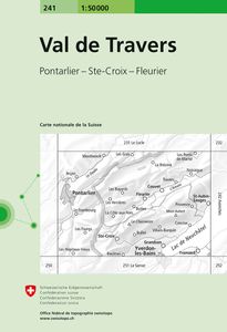 Wandelkaart - Topografische kaart 241 Val de Travers | Swisstopo