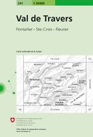 Wandelkaart - Topografische kaart 241 Val de Travers | Swisstopo - thumbnail