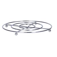 Secret de Gourmet ronde pannen onderzetter - zilver - D20 cm - verchroomd metaal Secret de Gourmet ronde pannen onderzetter - zilver - D20 cm - verchroomd metaal