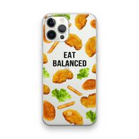 Eat Balanced: iPhone 12 Pro Transparant Hoesje Eat Balanced: iPhone 12 Pro Transparant Hoesje