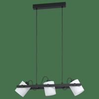 Eglo Strakke eetkamer hanglampHornwood 1 3-lichts zwart met wit - 43426