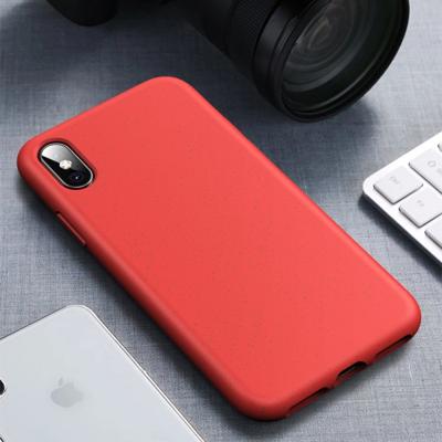 Starry Series schokbestendig stro materiaal + TPU beschermhoes voor iPhone XS/X (rood)