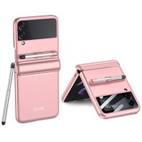 GKK Samsung Galaxy Z Flip3 5G hybride hoesje met styluspen - roze - thumbnail