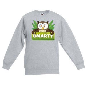 Sweater grijs voor kinderen met Smarty de uil